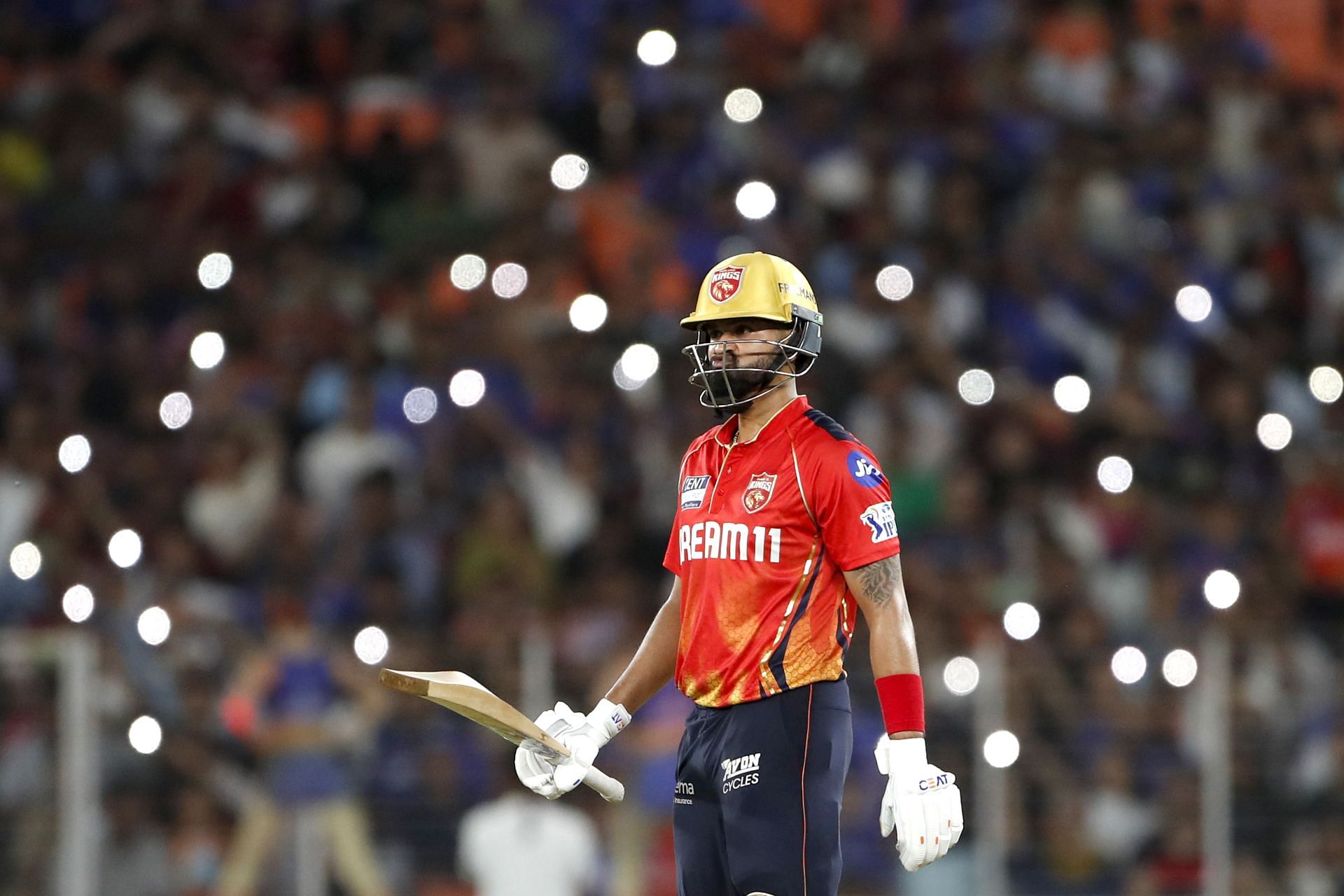 Shreyas Iyer during his match winning knock against MI in Qualifier 2. Source: Getty